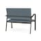 Lesro Newport 2 Seat Tandem Seating Metal Frame No Center Arms, Bronze, RF Serene Upholstery NP1501 - alternate 3